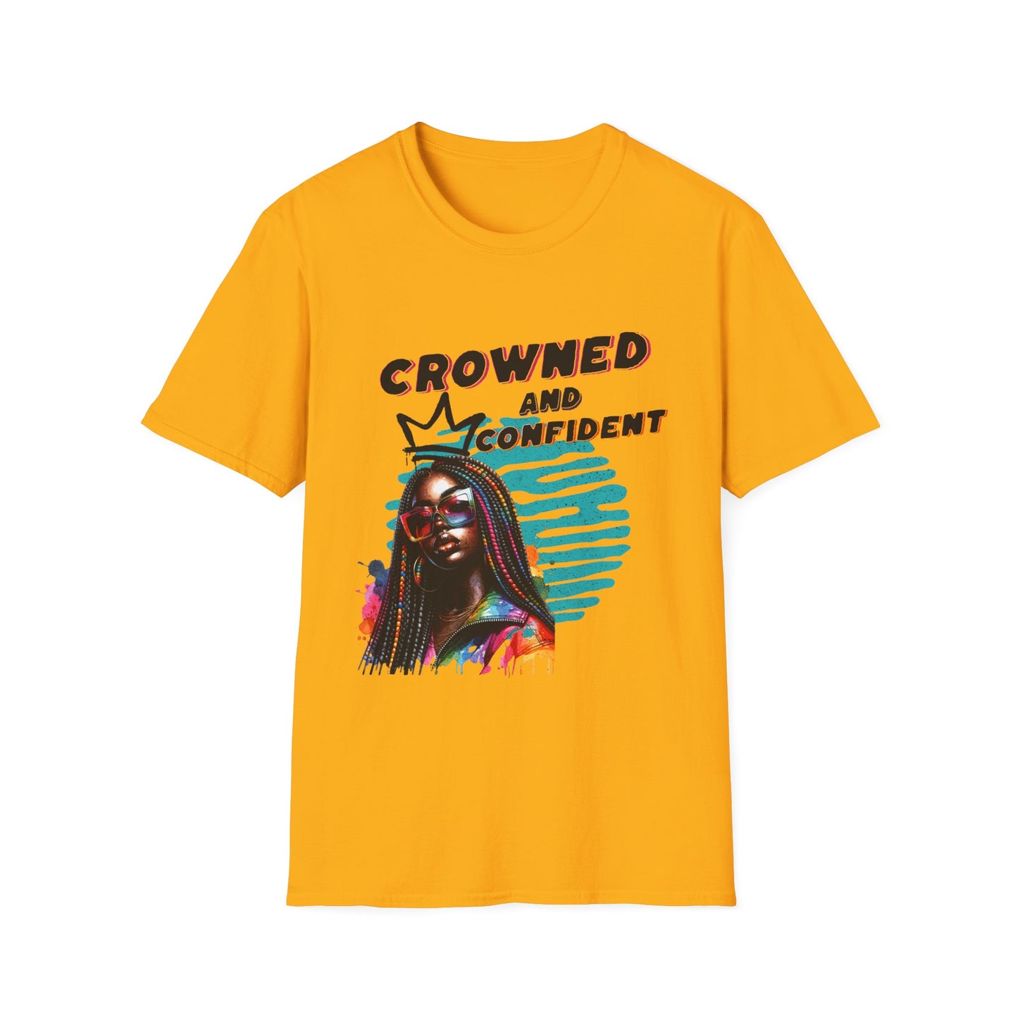 Crowned and Confident Unisex Softstyle T-Shirt - Empowering Graphic Tee for Self-Expression