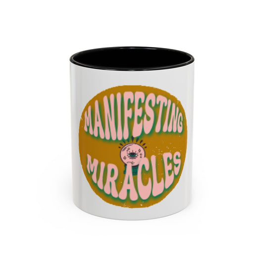 Manifesting Miracles Accent Coffee Mug - 11oz & 15oz Inspirational Drinkware