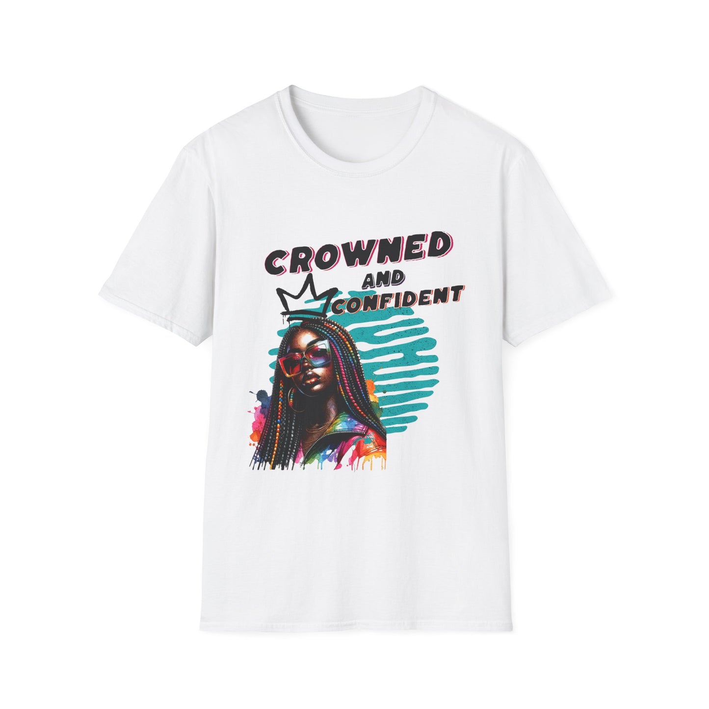 Crowned and Confident Unisex Softstyle T-Shirt - Empowering Graphic Tee for Self-Expression