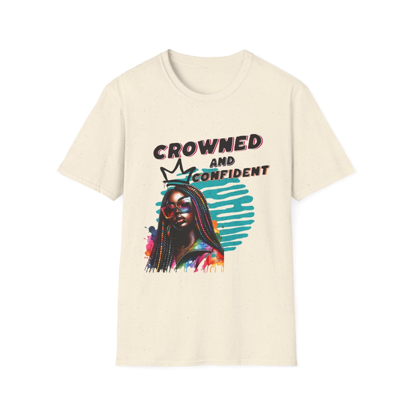 Crowned and Confident Unisex Softstyle T-Shirt - Empowering Graphic Tee for Self-Expression